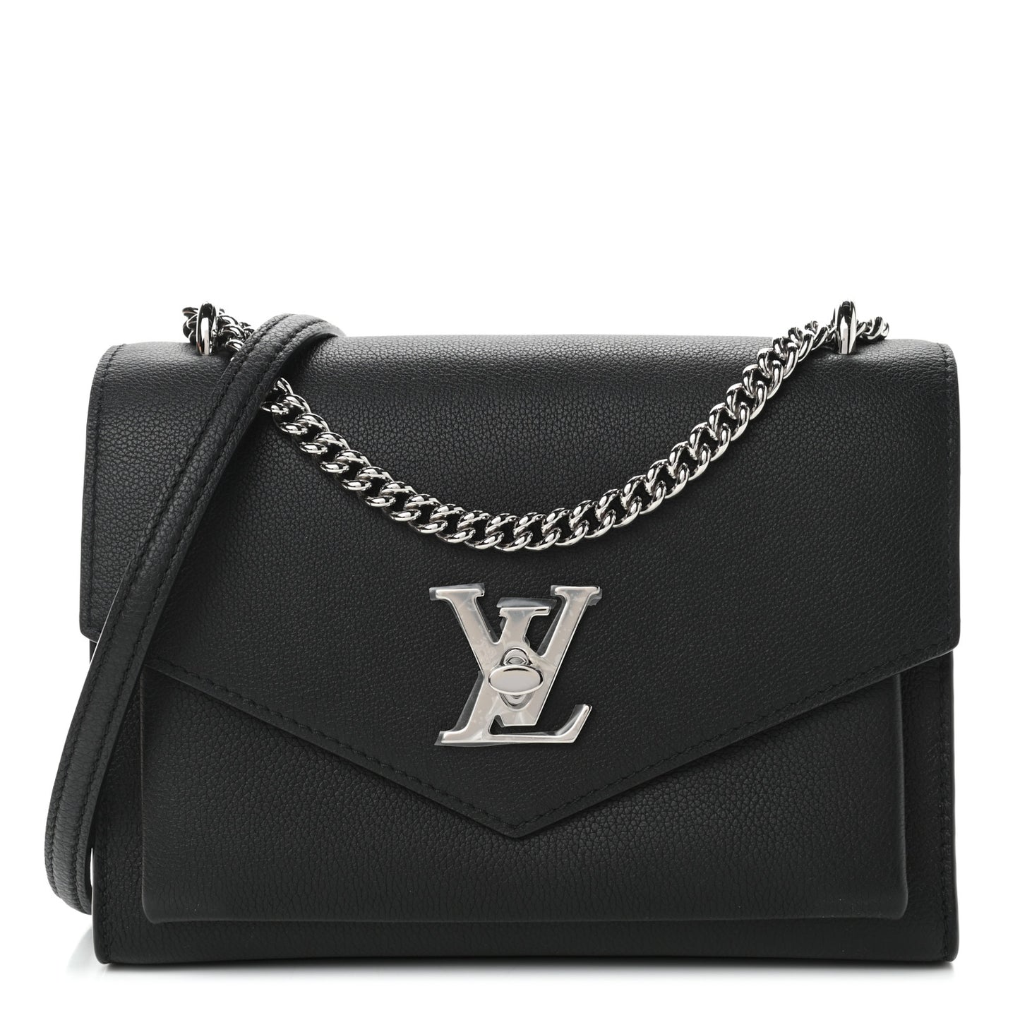 Soft Calfskin My Lockme Chain Bag BB Black