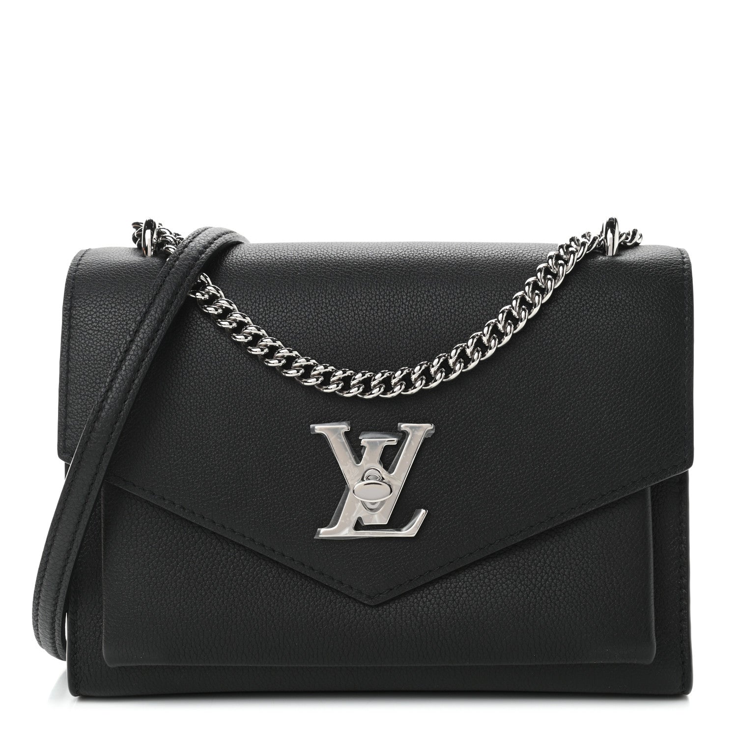 Louis Vuitton Soft Calfskin My Lockme Chain Bag BB Black 1 of 8