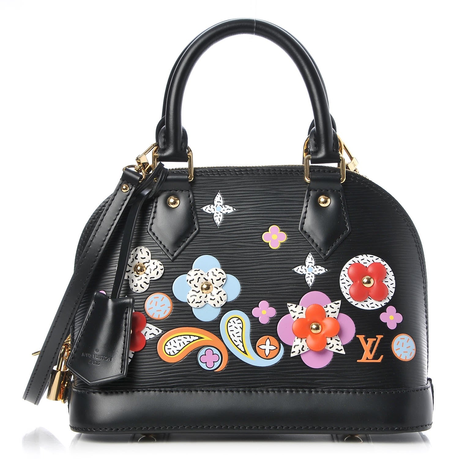 Louis Vuitton Epi Blooming Flowers Alma BB Black 1 of 6