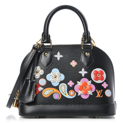 Louis Vuitton Epi Blooming Flowers Alma BB Black 1 of 6