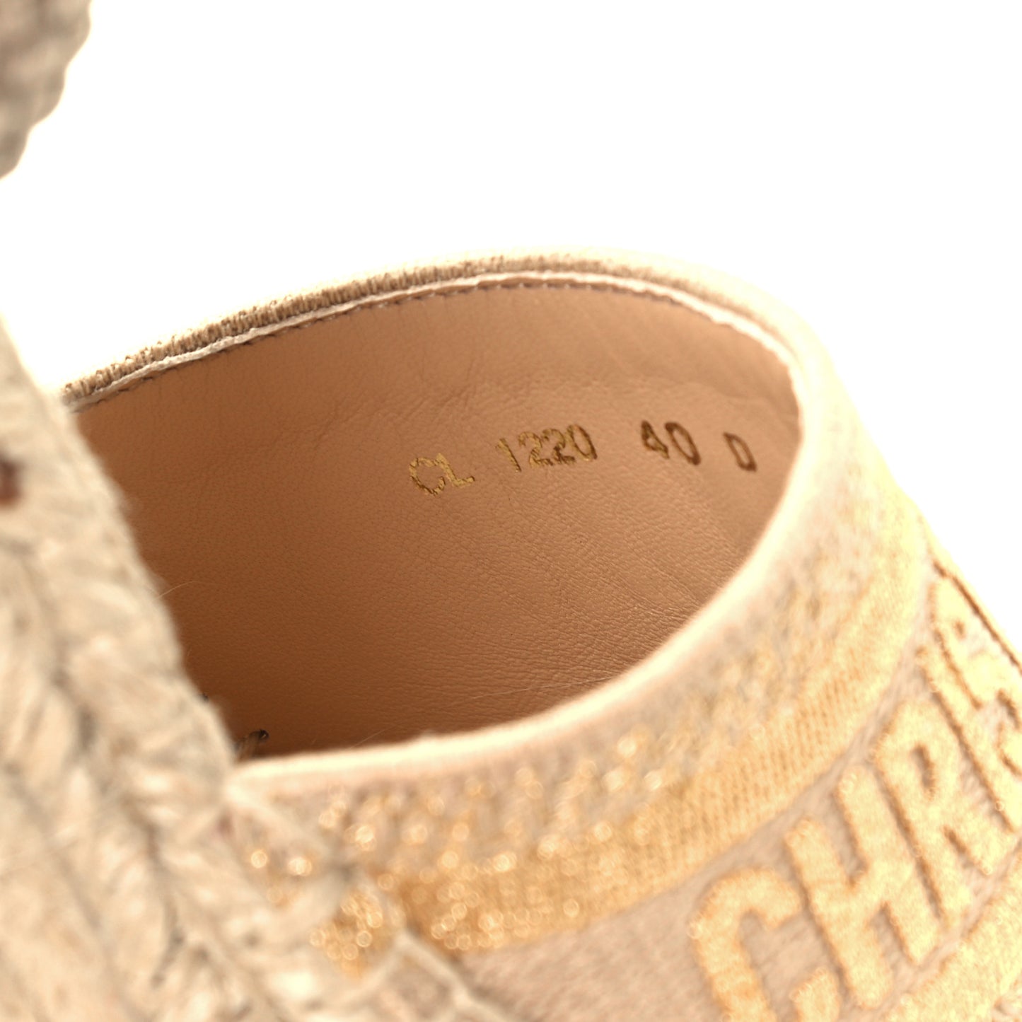 Canvas Embroidered Granville Ankle Tie Espadrille Wedges 40 Cream