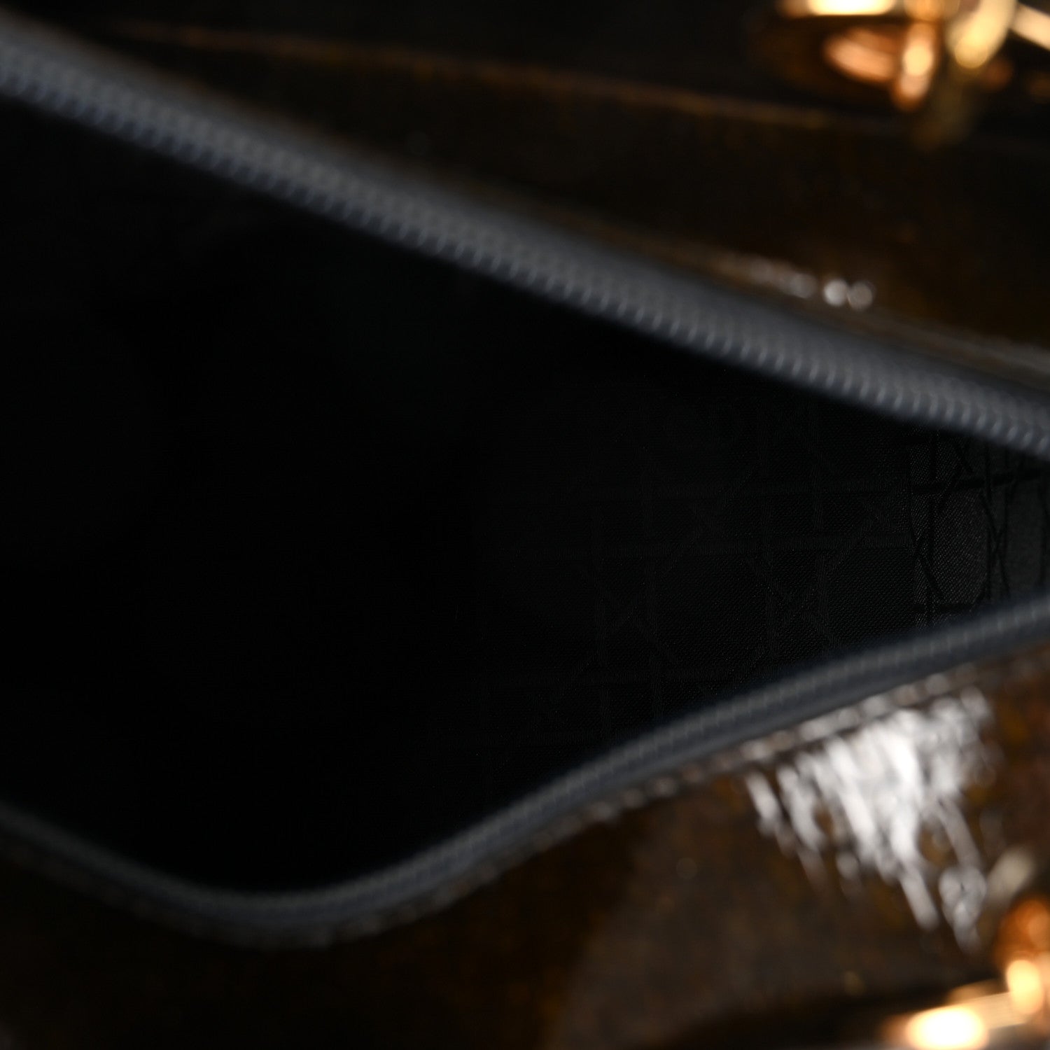 Christian Dior Patent Diorissimo Medium Lady Dior Metallic Green 4 of 8
