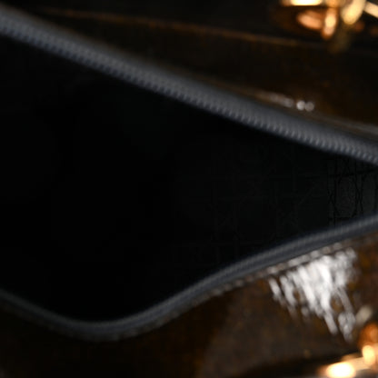Christian Dior Patent Diorissimo Medium Lady Dior Metallic Green 4 of 8