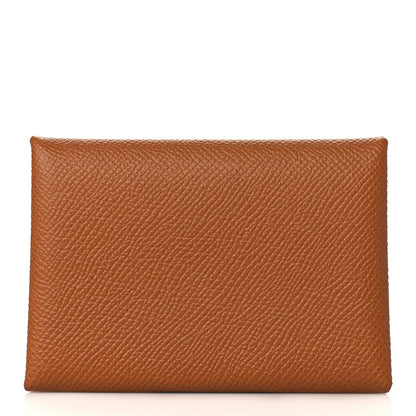 Hermes Epsom Verso Calvi Duo Card Case Gold Vert Fizz 1 of 9