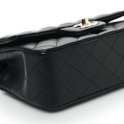 Chanel Lambskin Quilted Mini Top Handle Rectangular Flap Black 9 of 13