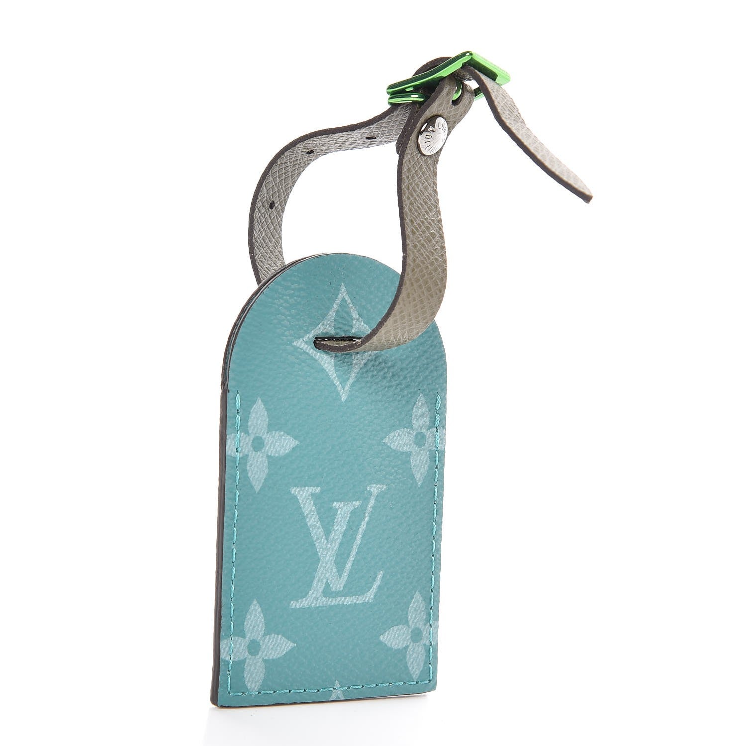 Louis Vuitton Monogram Luggage Tag Turquoise 4 of 5