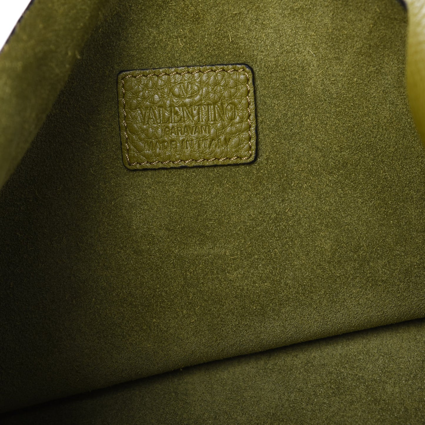 Alce Printed Calfskin Shopping Tote Military Green