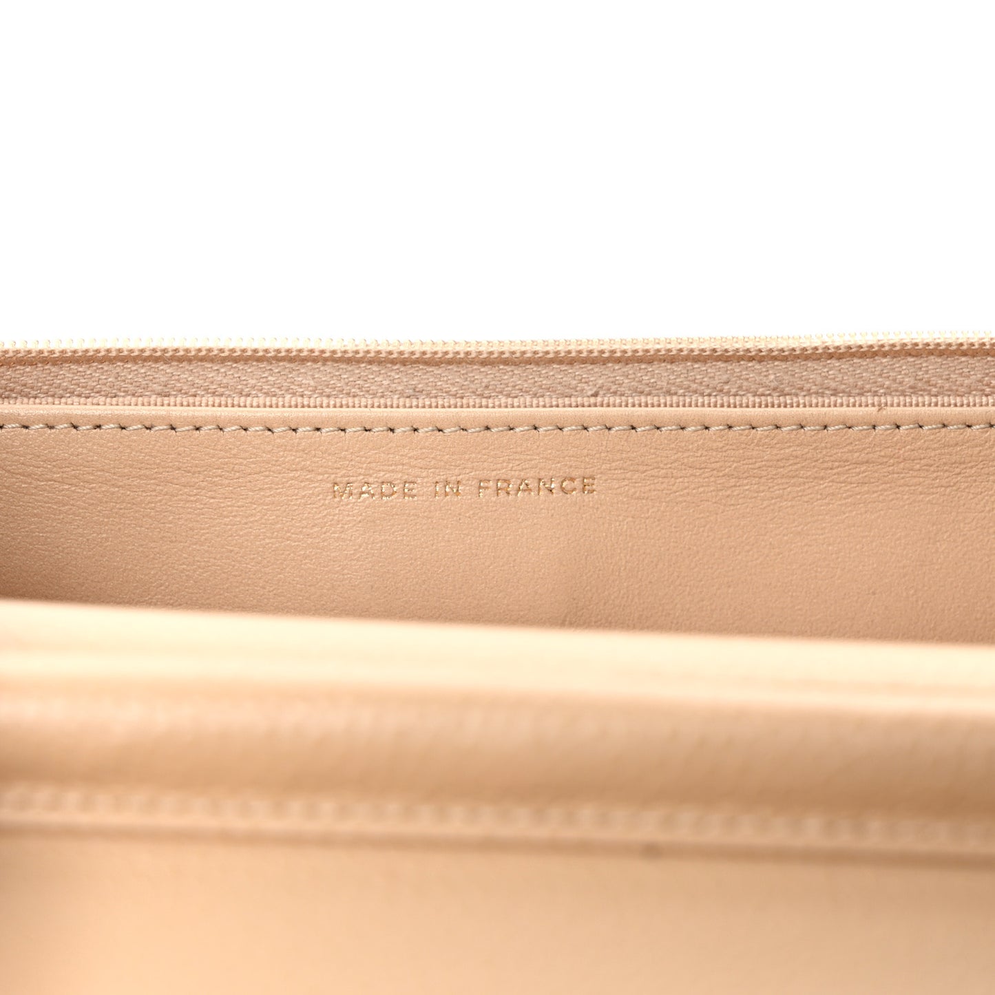 Caviar Quilted Wallet on Chain WOC Dark Beige