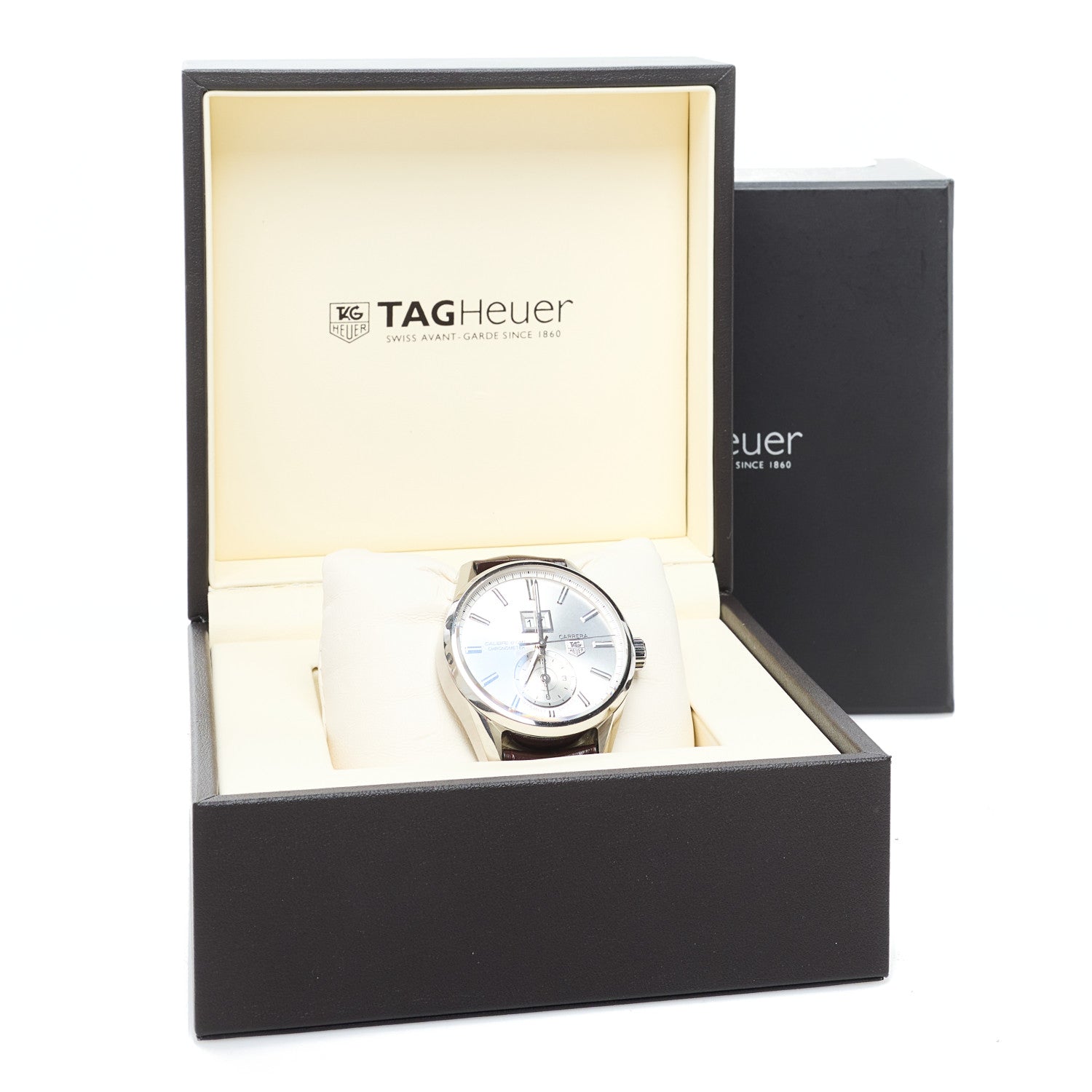 Tag Heuer Stainless Steel Alligator 41mm Carrera Calibre 8 Automatic Watch Silver WAR5011 5 of 5