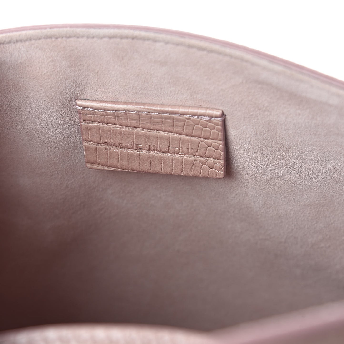 Calfskin Lizard Embossed Mini Heroine Pink
