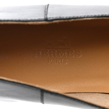 Hermes Goatskin Womens Time Loafers 36.5 Black 7 of 7