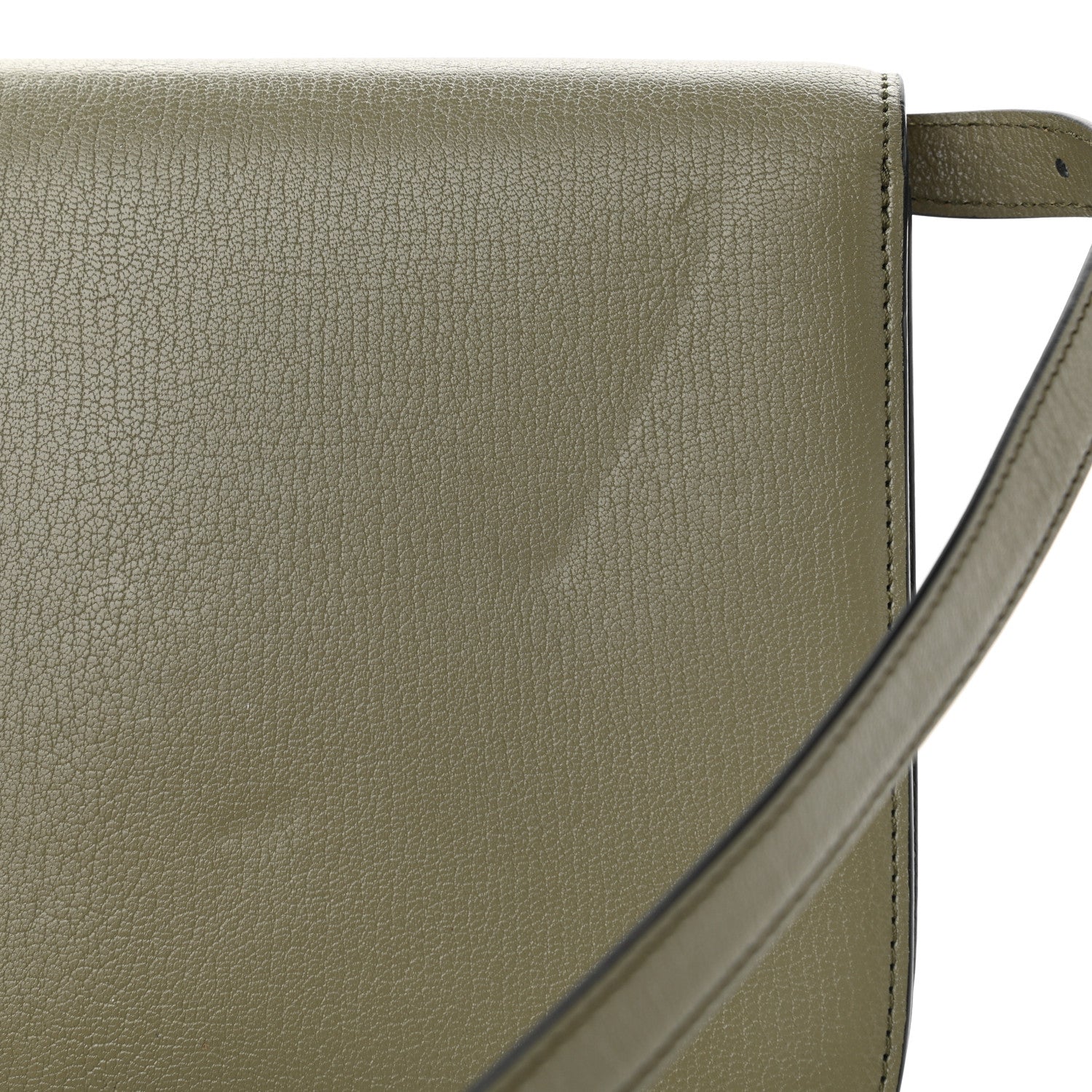 Celine Goatskin Classic Box Medium Flap Bag Army Green 11 of 15