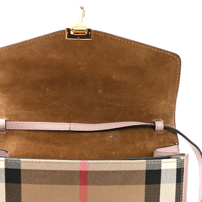 Burberry Derby Calfskin House Check Small Macken Crossbody Bag Pale Orchid 14 of 20