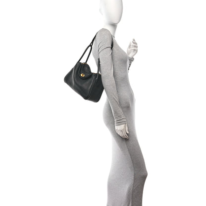 Hermes Taurillon Clemence Lindy 26 Black 2 of 11