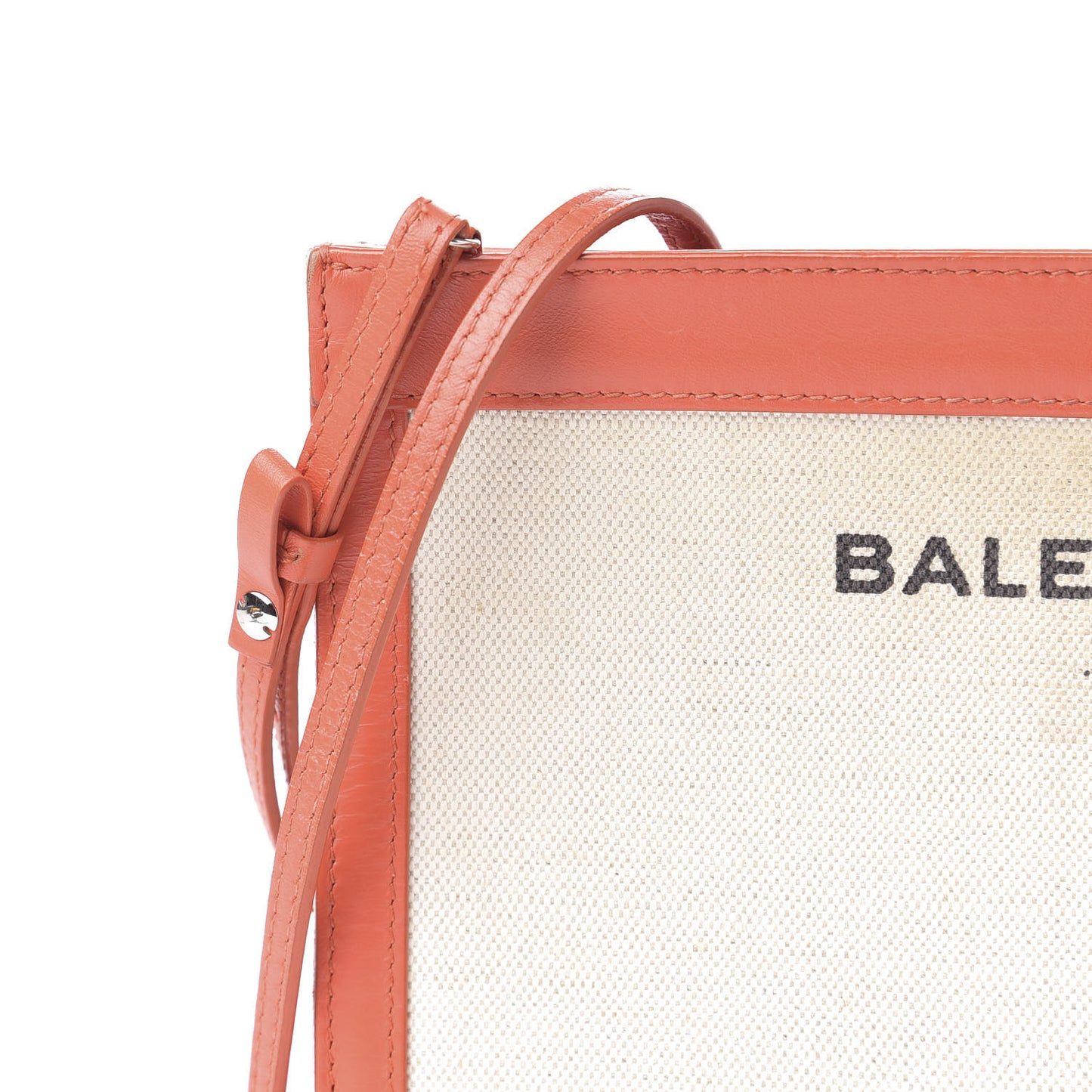 Cotton Canvas Pochette Crossbody Bag Orange