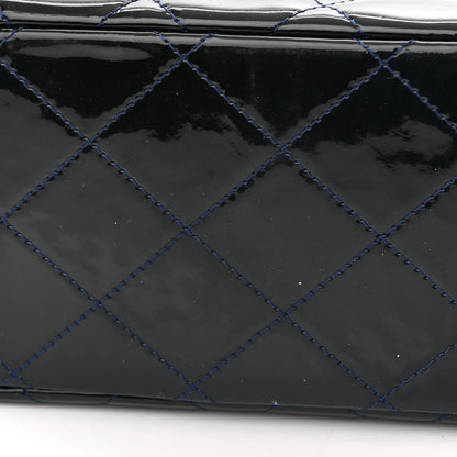 Chanel Patent Quilted Maxi Single Flap Blue 13 of 14