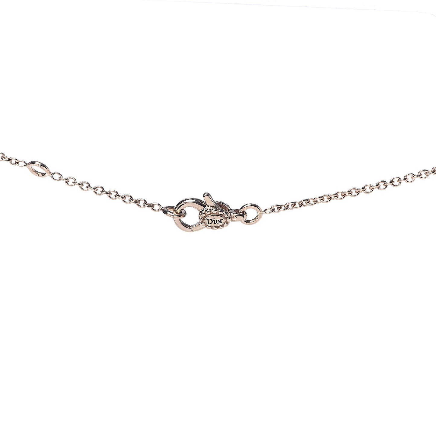 18K Yellow Gold Diamond Mother of Pearl Rose Des Vents Necklace