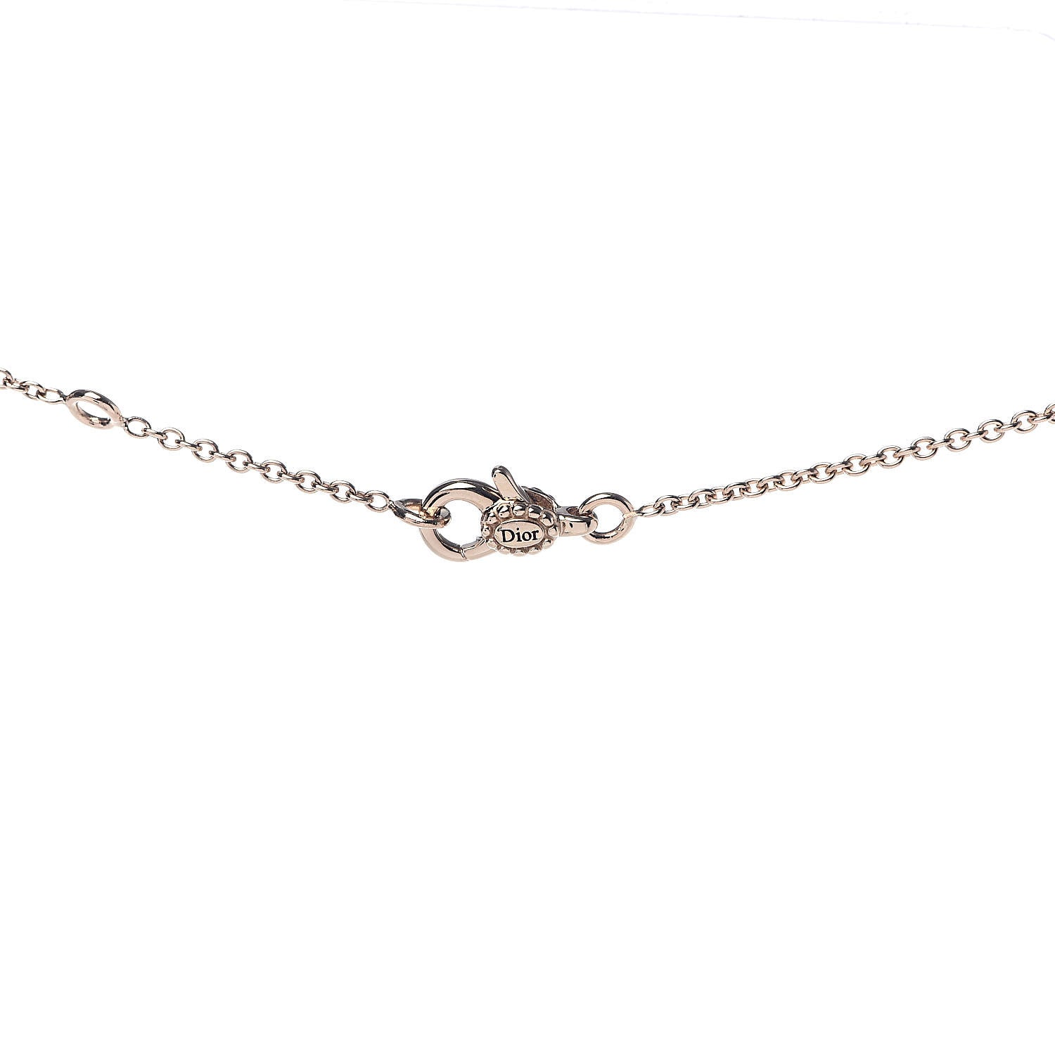 Christian Dior 18K Yellow Gold Diamond Mother of Pearl Rose Des Vents Necklace 6 of 8