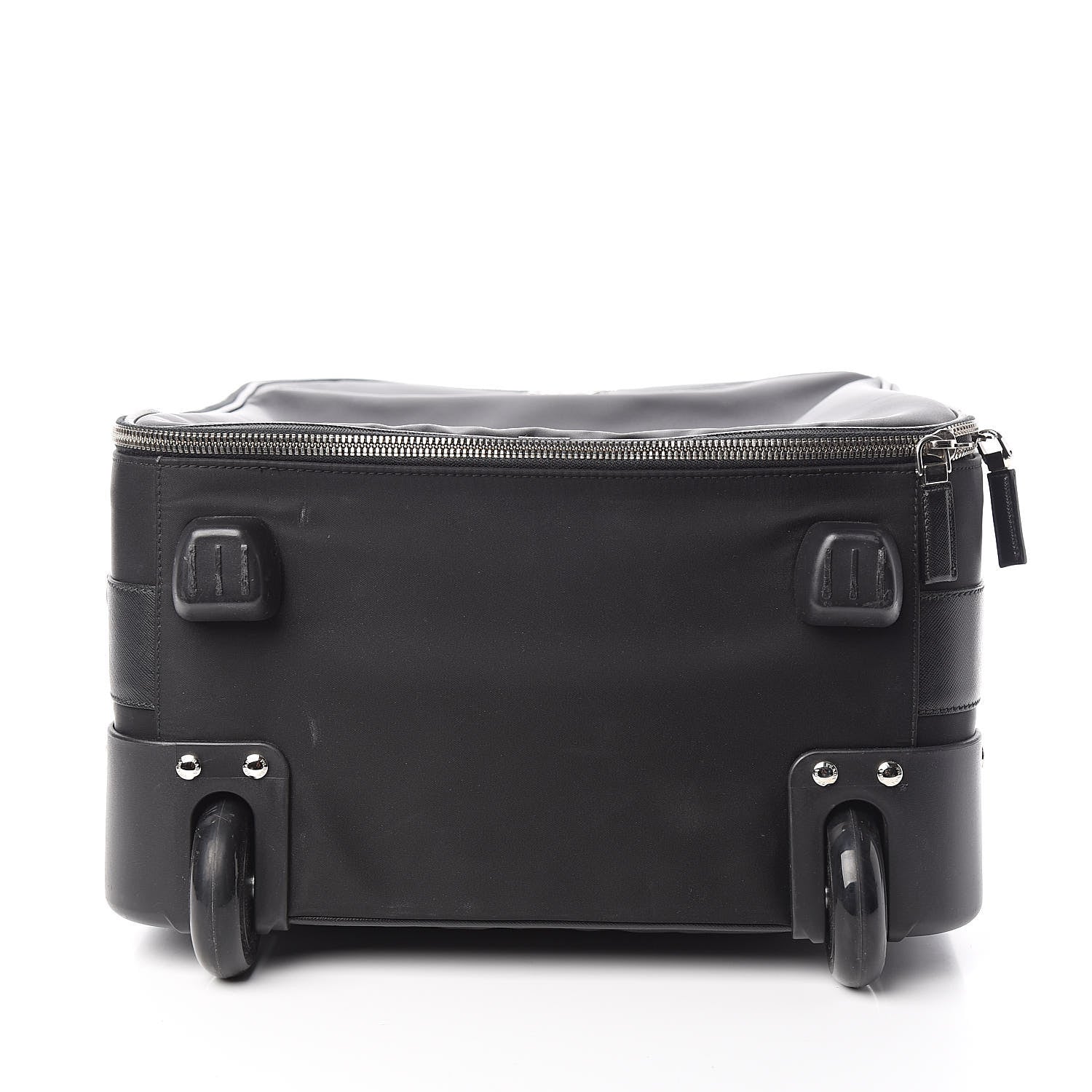 Prada Tessuto Nylon Saffiano Trolley Luggage Black 7 of 11