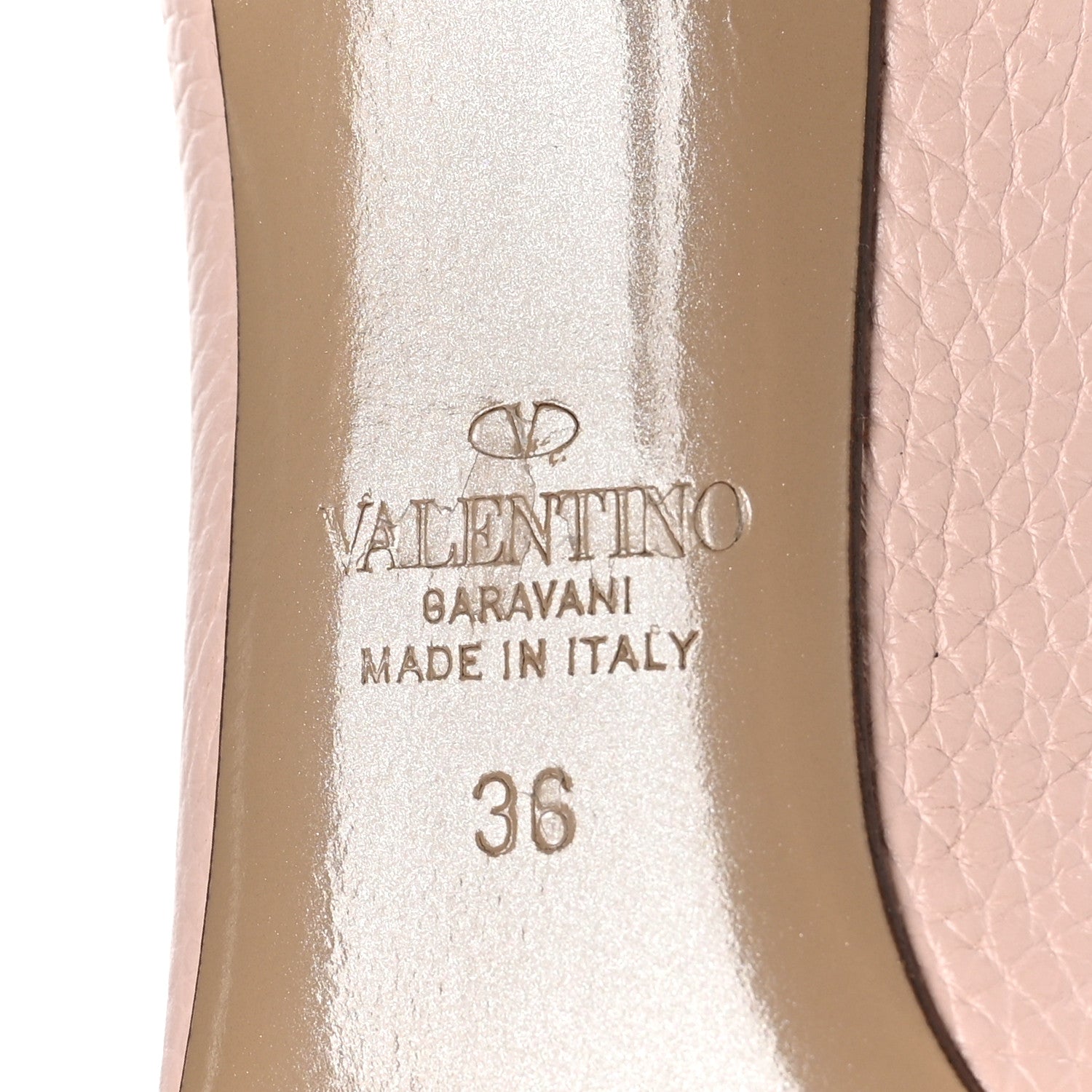 Valentino Garavani VALENTINO GARAVANI Pebbled Calfskin Rockstud 85mm Pumps 36 Rose Quartz 6 of 8