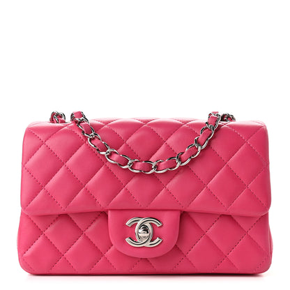 Chanel Lambskin Quilted Mini Rectangular Flap Pink 1 of 12