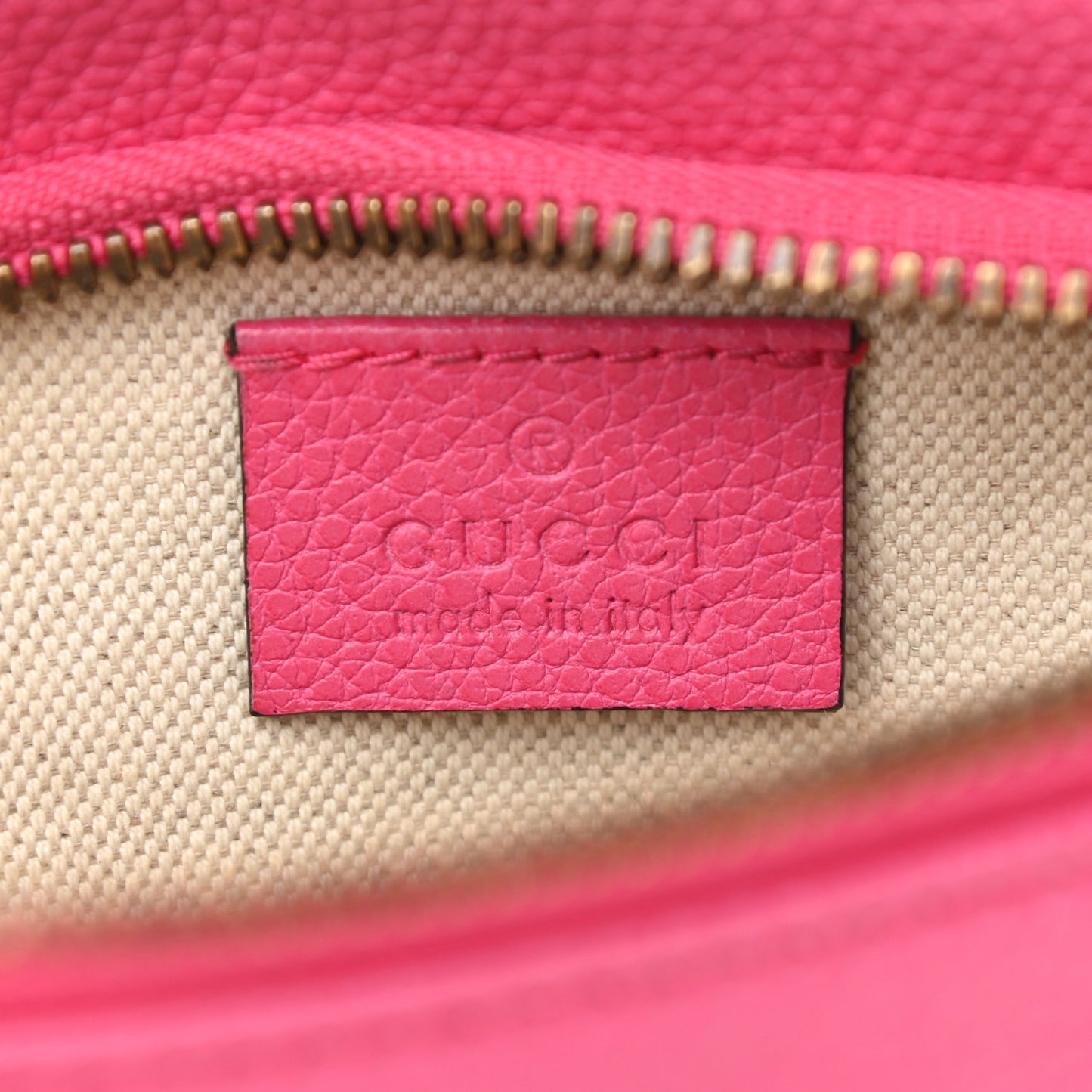 Grained Calfskin Small Logo Belt Bag Box Pink Green