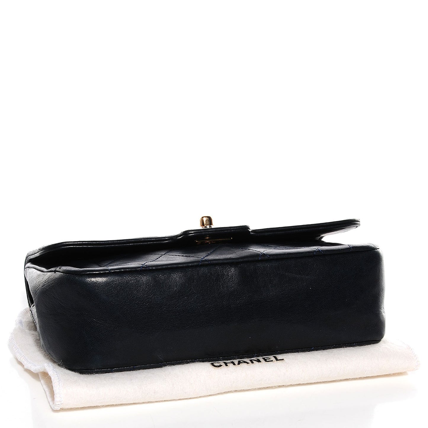 Lambskin Quilted Mini Flap Navy