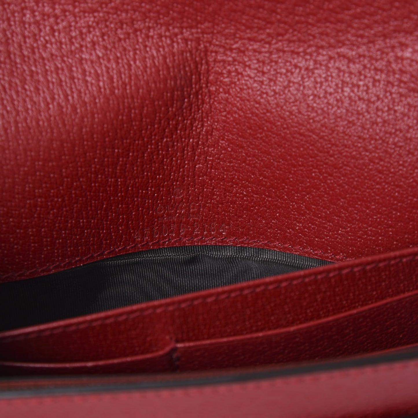 GG Supreme Monogram Web Queen Margaret Chain Wallet Red