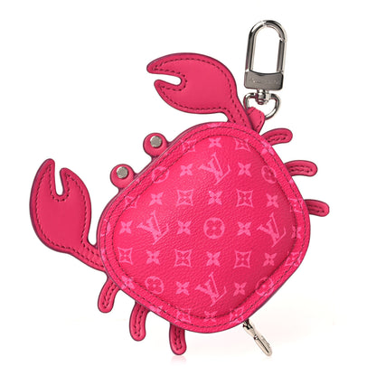 Louis Vuitton Monogram Crab Bag Charm Rose Pondichery 1 of 6