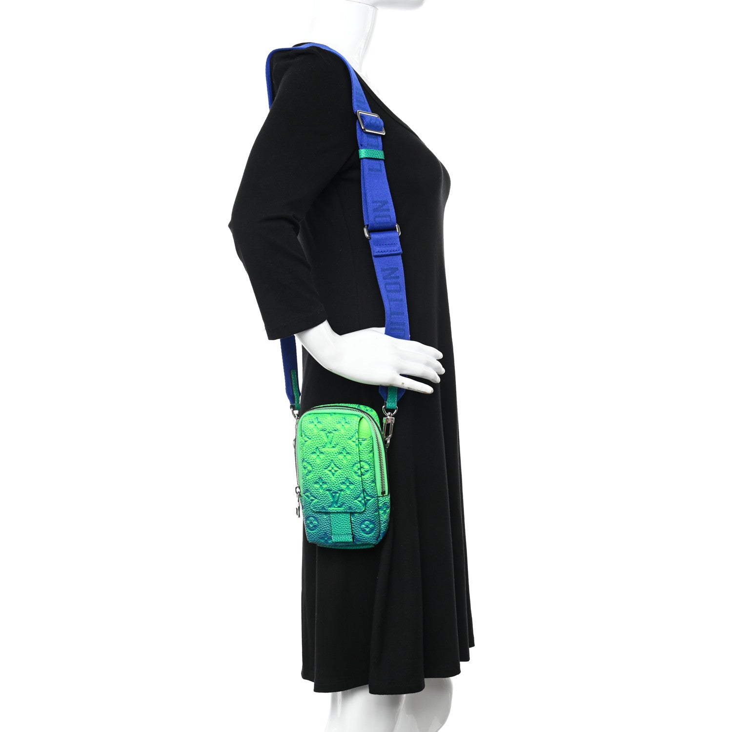 Louis Vuitton Taurillon Illusion Double Phone Case Bleu Vert 2 of 11