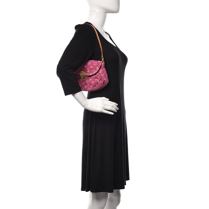 Louis Vuitton Monogram Denim Mini Pleaty Fuchsia 2 of 12