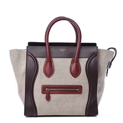 Celine Calfskin Linen Mini Tri-Color Luggage 1 of 17