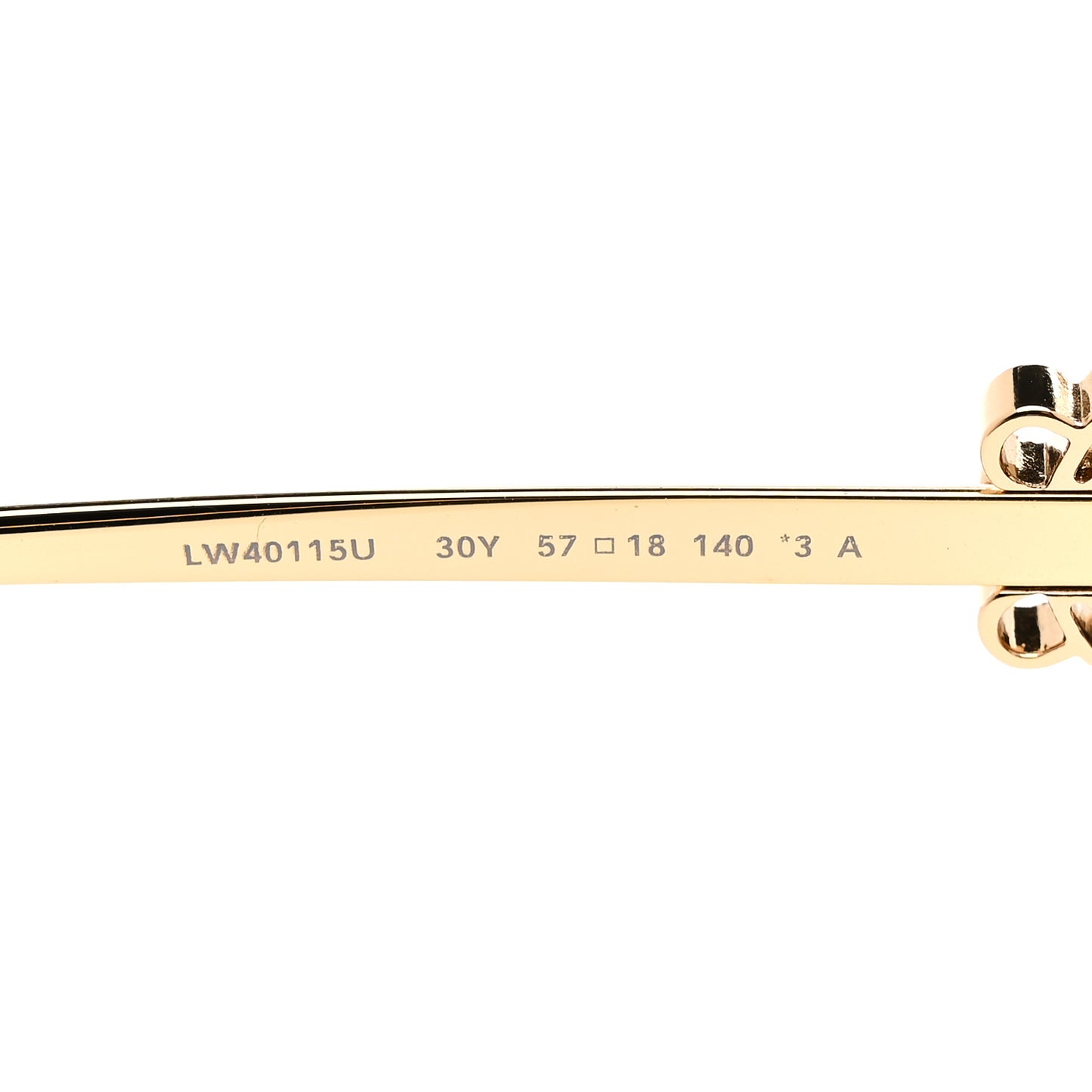 Metal Anagram Hexagonal Sunglasses LW40115U Smoke Moka Gold