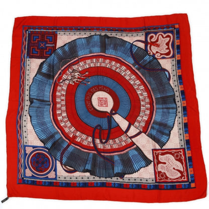 Hermes Cashmere Silk Cent Plis Des Miao Shawl 140 1 of 8