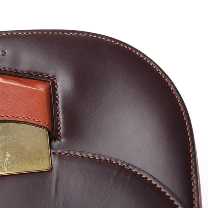 Celine Glazed Calfskin Small Bi-Color Trotteur Burgundy 10 of 10