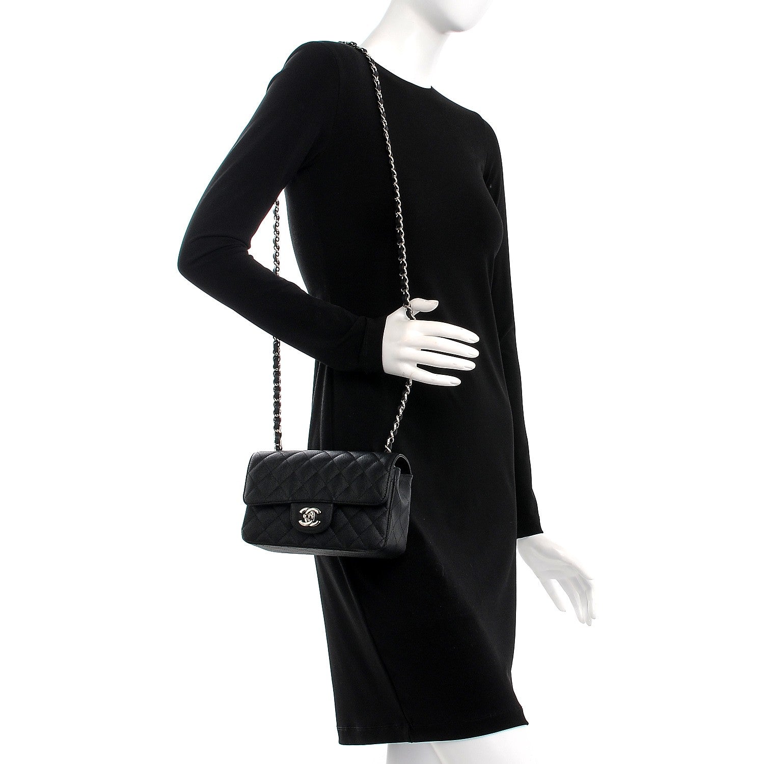 Chanel Caviar Quilted Mini Rectangular Flap Black 2 of 8