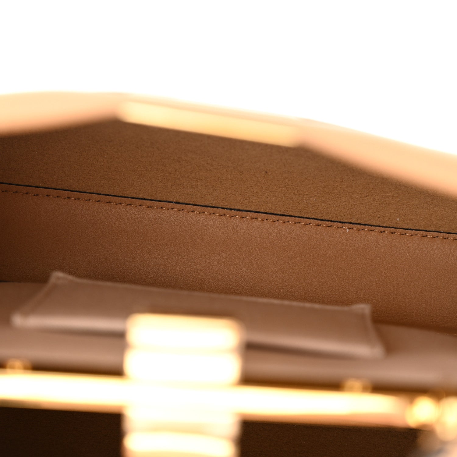 Fendi Vitello Seta Canvas FF Embroidered Mini Peekaboo Iconic Satchel Miele Scuro Poudre 5 of 10