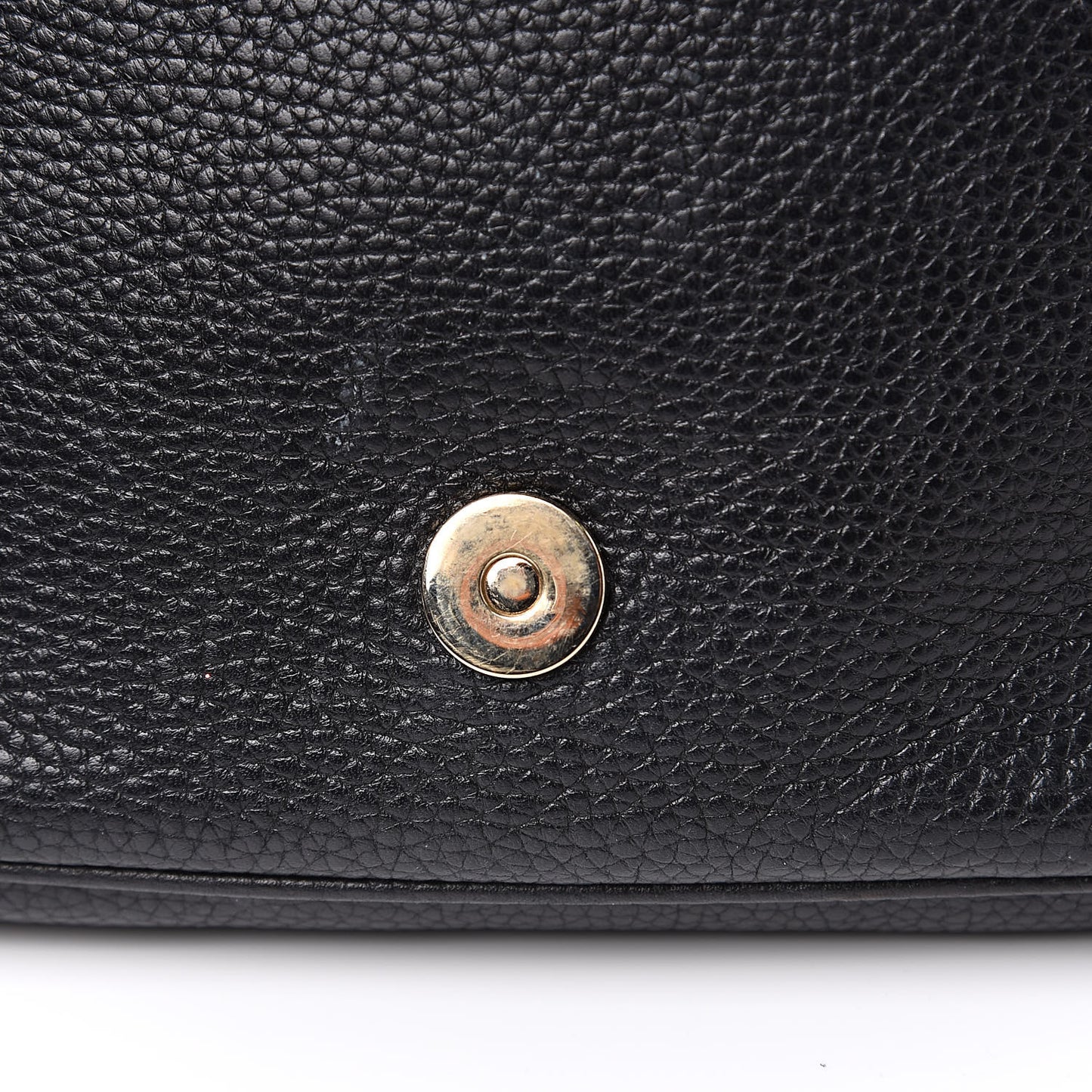 Pebbled Calfskin Medium Soho Flap Crossbody Black