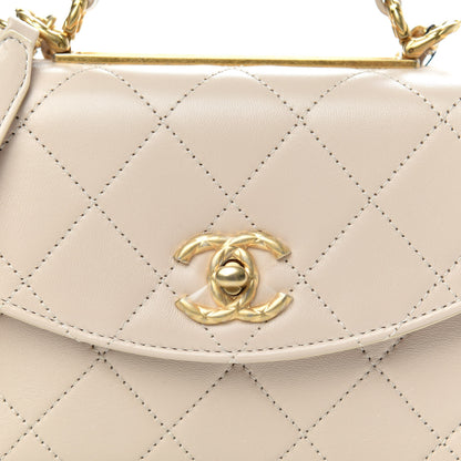 Chanel Lambskin Quilted Mini Trendy Spirit Top Handle Flap Beige 8 of 11