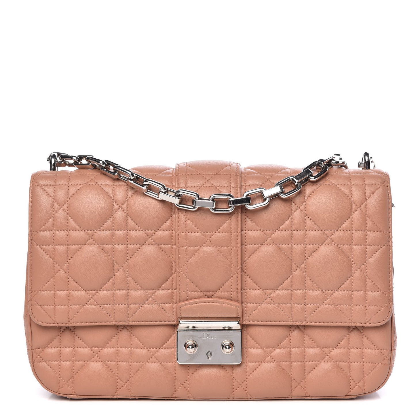Lambskin Cannage Medium Miss Dior Flap Bois de Rose