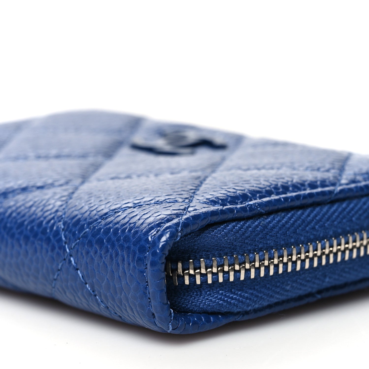 Chanel Caviar Quilted Incognito Zip Coin Purse Blue 10 of 11