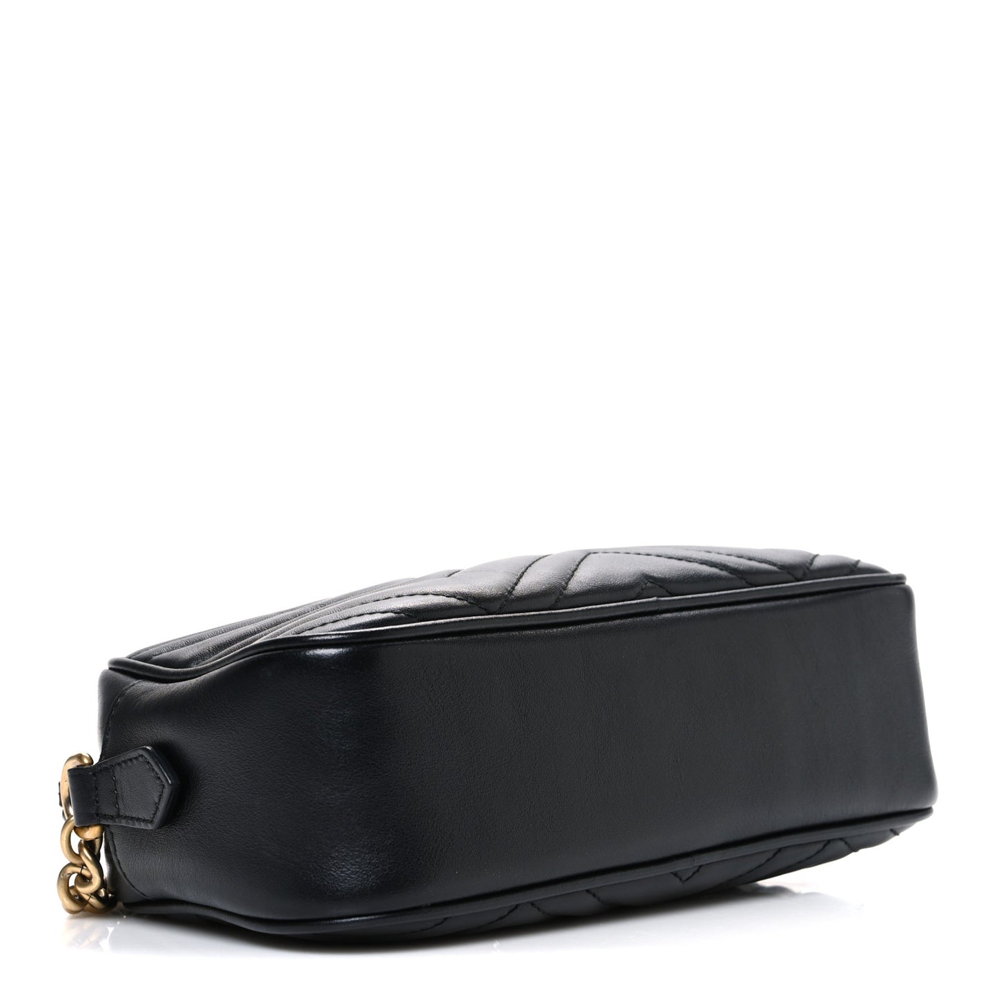 Calfskin Matelasse Small GG Marmont Chain Shoulder Bag Black