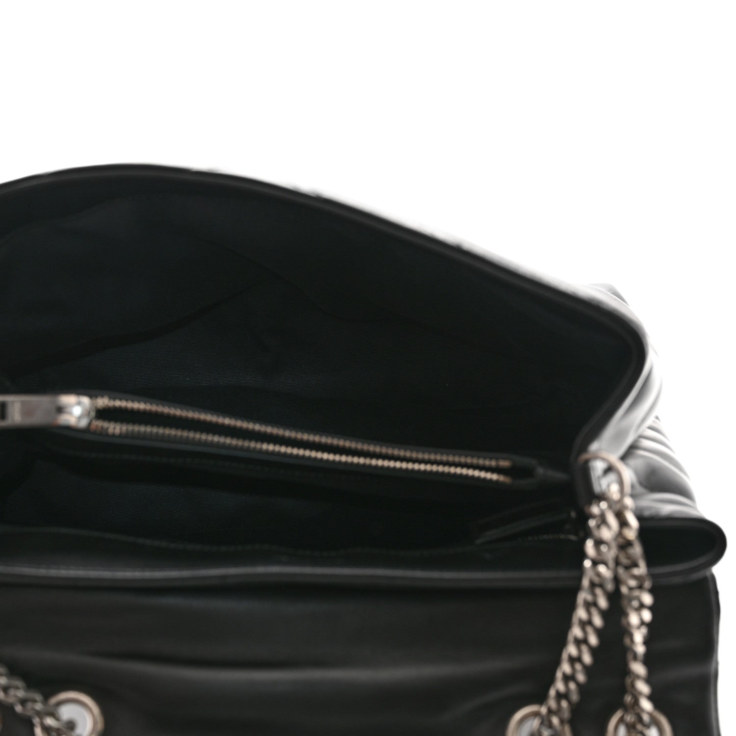 Saint Laurent Calfskin Y Quilted Monogram Medium Loulou Chain Satchel Black 5 of 11