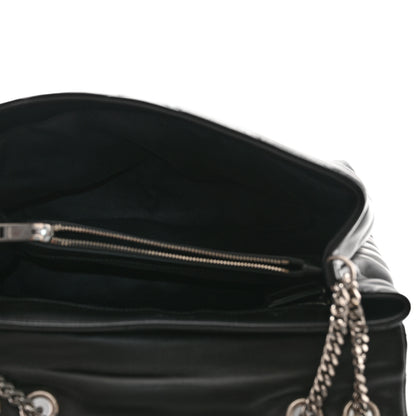 Saint Laurent Calfskin Y Quilted Monogram Medium Loulou Chain Satchel Black 5 of 11