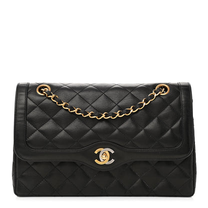 Chanel Lambskin Quilted Medium Double Flap Bag Black 1 of 14