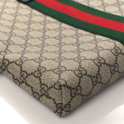 Gucci GG Supreme Monogram Web Messenger Bag Black 9 of 10
