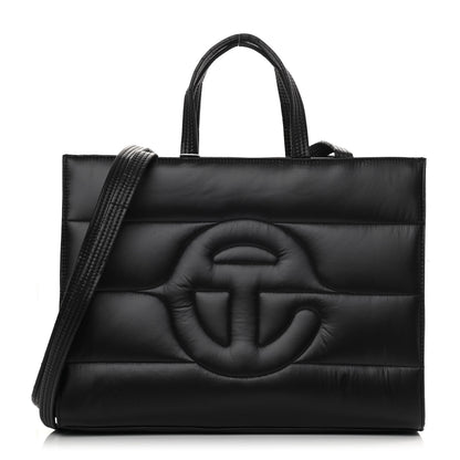 Telfar Nylon Medium Puff Shopping Bag Black 1 of 12