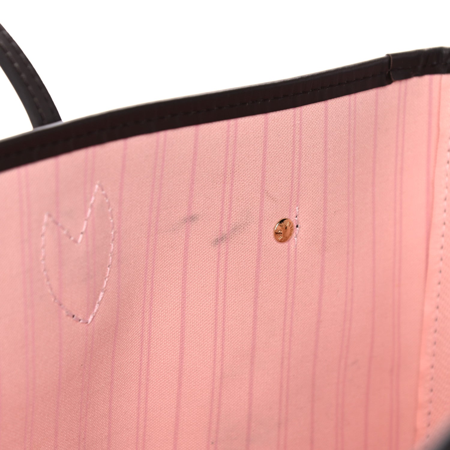 Louis Vuitton Damier Ebene Neo Neverfull MM Rose Ballerine 9 of 13