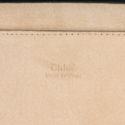 Chloe Suede Calfskin Studded Small Faye Shoulder Bag Black 6 of 8