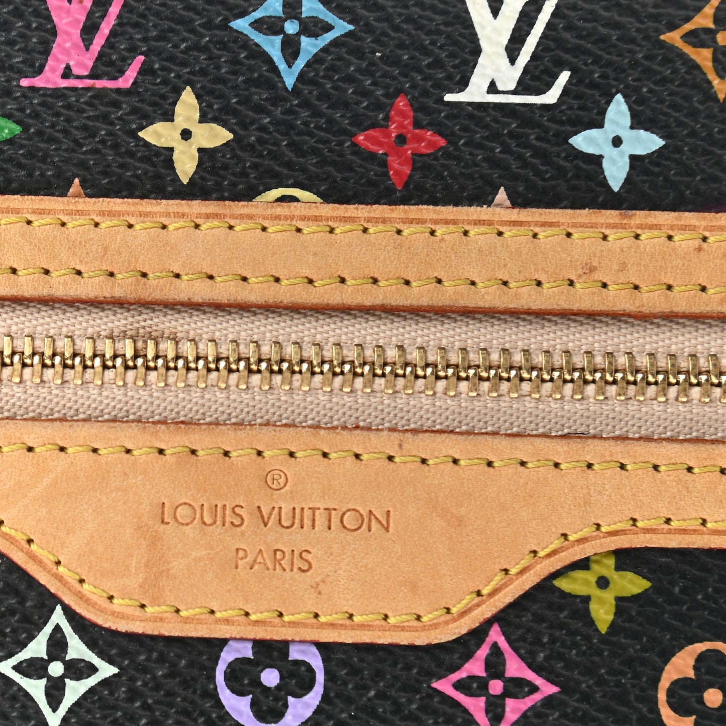 Monogram Multicolor Pochette Plate GM Black